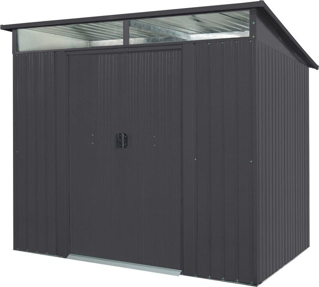 Pergart Gerätehaus Lübeck 86 aus Metall in Anthrazit Grau B/H/T: 238 x 203 x 194 cm - Bild 1