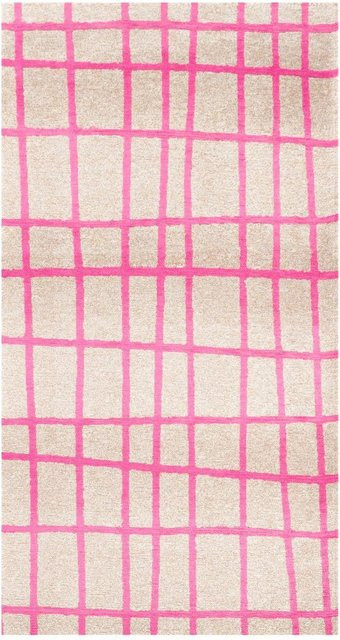 Lola&Moi Teppich Hot Pink Rose mit geometrischem Design, B: 80 cm, T: 150 cm - Bild 1