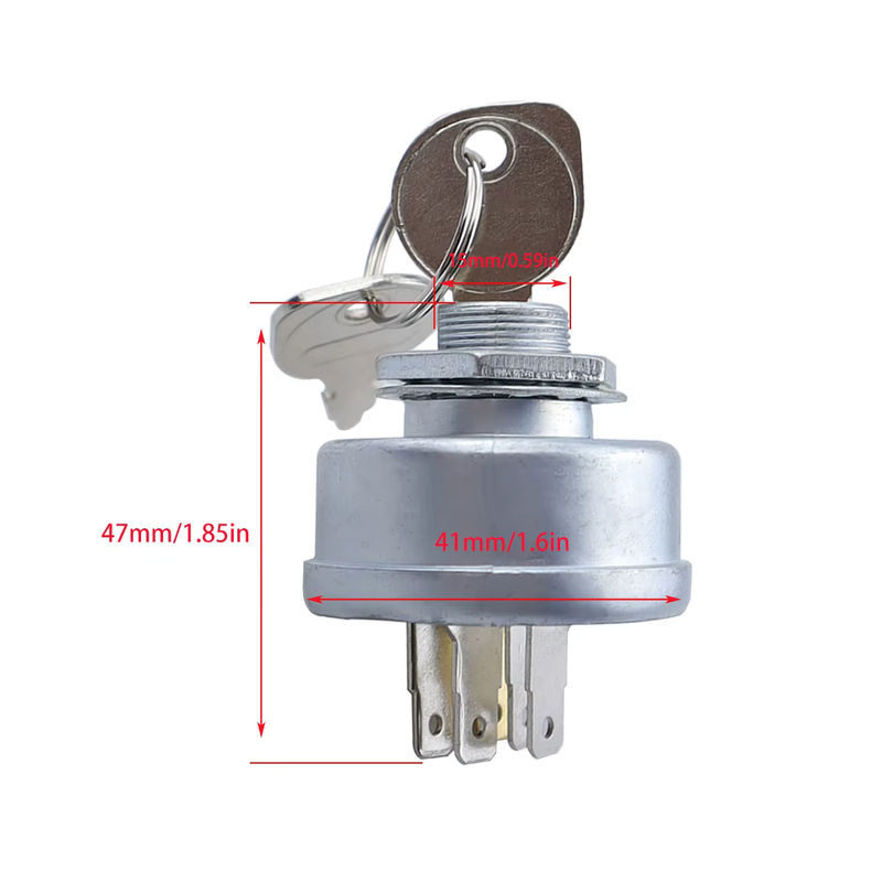 Husqvarna Rasenmäher-Zündstarter mit Schlüssel und 5-Flachstecker für Motorstarterschalter 725-0267 725-0267A 925-0267A - Bild 2