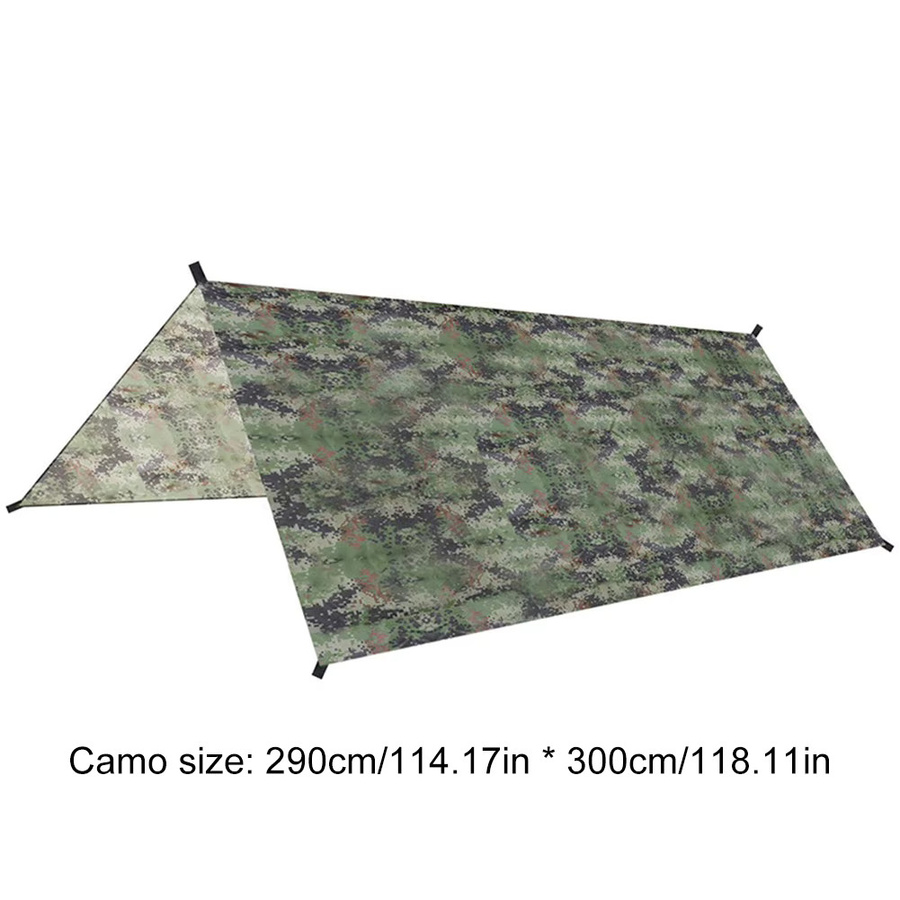 LAIMANEI Markisen-Sonnenschutz aus wasserdichtem 210T Polyester in Tarnmuster, faltbares und ultraleichtes Vordach für Picknick und Outdoor-Ausrüstung, Multicolour - Bild 4