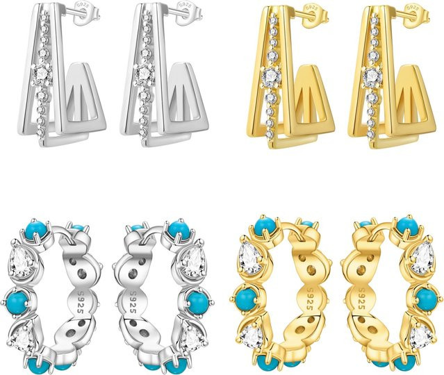 Orstarry Ohrringe, 925 Silber, Zirkonia, Damen - Bild 1