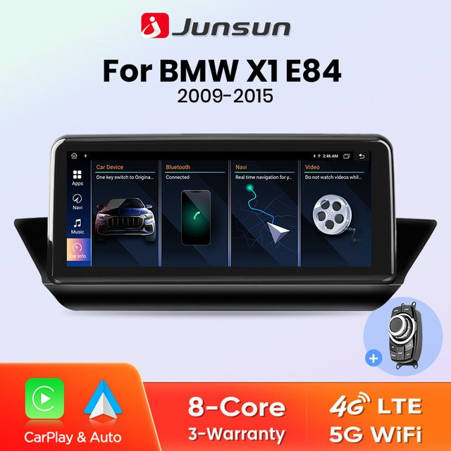 Junsun 8-Kern Android Autoradio mit 4G und WIFI für BMW X1 E84 2009-2015 inklusive CarPlay, Android Auto und GPS in Schwarz - Bild 1