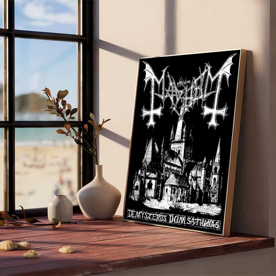 Anime Poster Rock H-hIM Band Wanddekoration aus weißem Kraftpapier mit Klebefläche, B/H: 15 x 15 cm - Bild 5