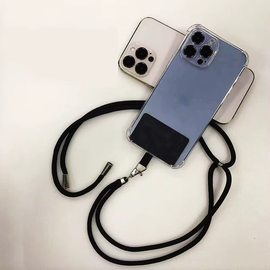 Ricestate Universal-Telefon-Lanyard aus Metall, verstellbares Anti-Verlust-Telefonband mit Sicherheits-Tether und Schlüsselanhänger, Schwarz oder Weiß - Bild 2
