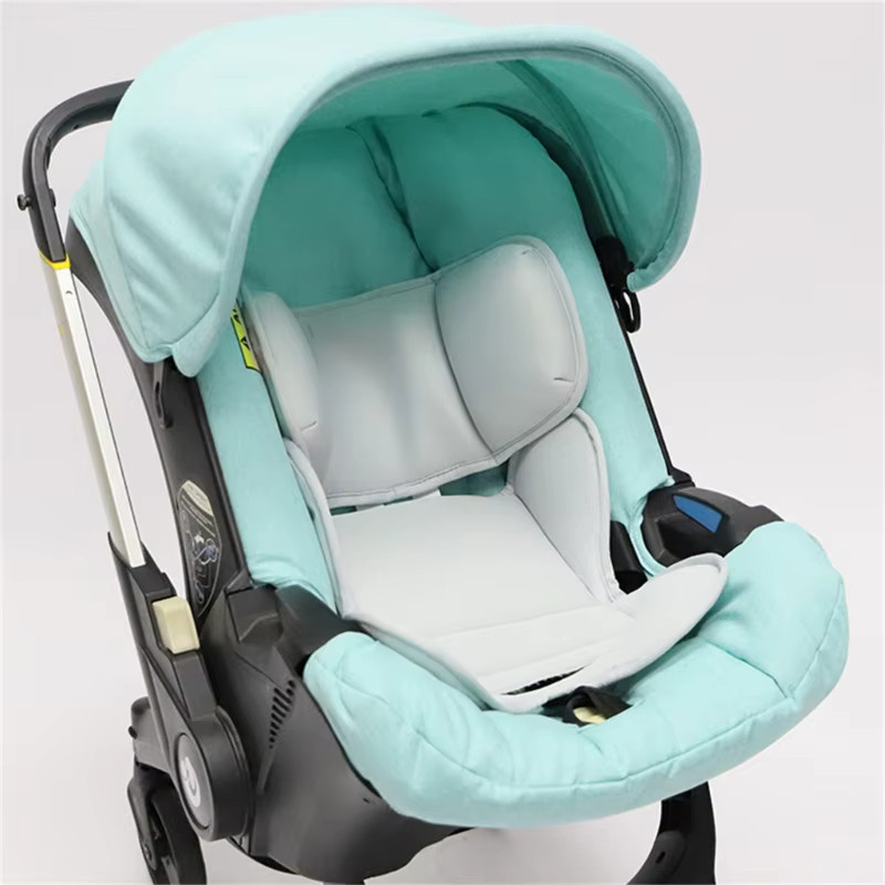 Verdicktes Sitzkissen für Kinderwagen als Sitzpolster und Schutzmatte für Neugeborene von Fofoo in Grau - Bild 3