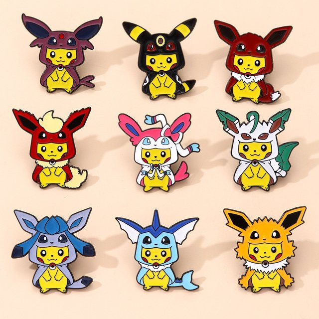 MINISO Pikachu-Brosche, Emaille, Gelb, Unisex - Bild 1