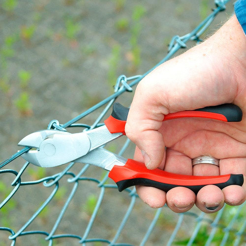 Connex Seitenschneider aus Kunststoff und Metall in Rot, Silber und Schwarz, Länge: 18 cm - Bild 2