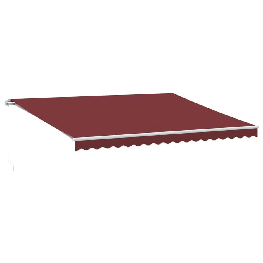 vidaXL Markise manuell mit LED in Weinrot, B: 450 cm, T: 350 cm - Bild 2