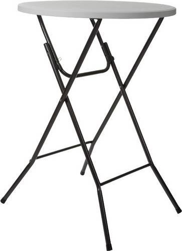 Perel Stehtisch Weiß aus Polyethylen für den Garten mit einer Belastbarkeit von max. 80 kg - Bild 1