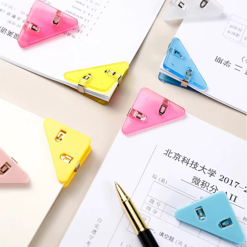 20 Stück Kreative Dreieck Clips aus Kunststoff in Multicolour für Schreibtisch und Büro zur Papierorganisation - Bild 2