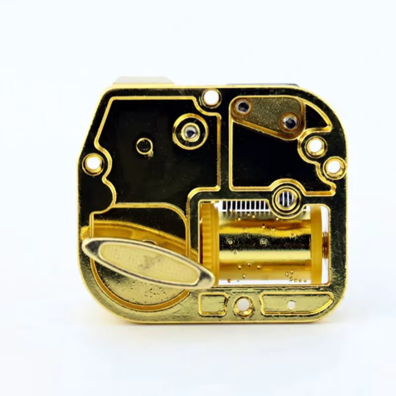 Yunsheng Vergoldete DIY-Caron-Spieluhr aus Metall mit Handaufzug in Gold - Bild 2