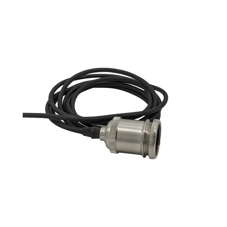 House Doctor E27 Fassung in Silber mit industriellem Look - Bild 1