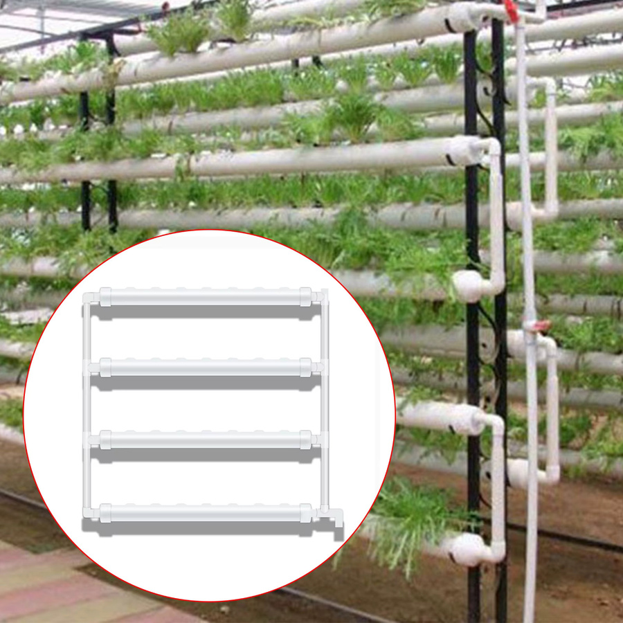 Hydroponisches Grow Kit mit 36 oder 72 Löchern in zwei Schichten, weißes PVC-System für Gemüse, Salat, Blumen und Früchte - Bild 4