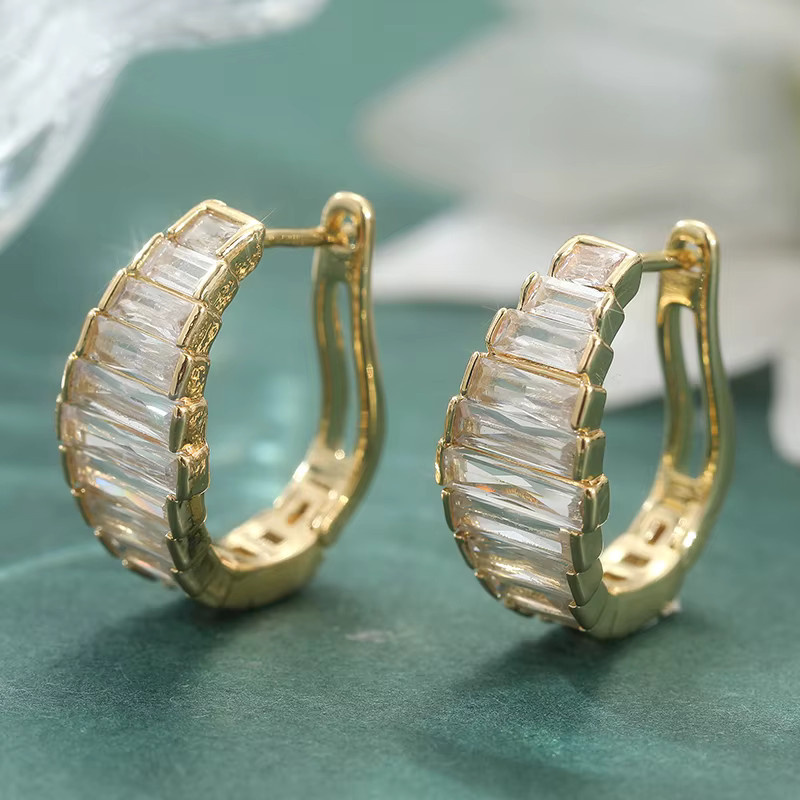 YoYo Creolen, Gold, Zirkonia, Damen - Bild 2