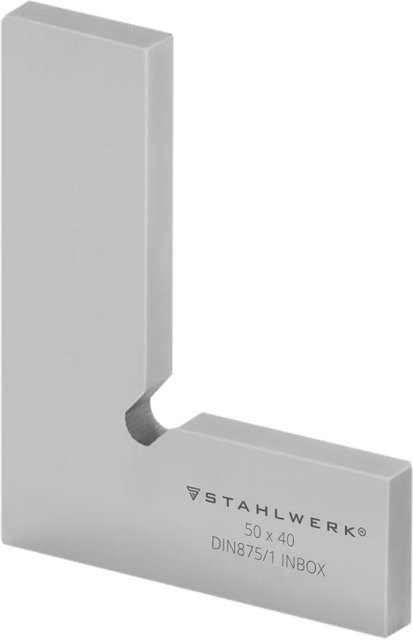STAHLWERK Flachwinkel 90 Grad aus rostfreiem Edelstahl in Silber, B/H: 50 x 40 mm, DIN 875/1 - Bild 1