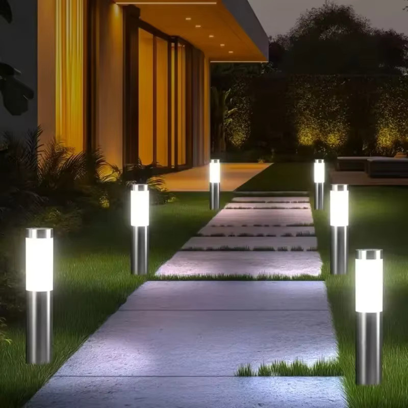 ZTree Solar-Zylinder-Rasenleuchte LED Außenbeleuchtung für Garten, Hof und Einfahrt - Bild 4