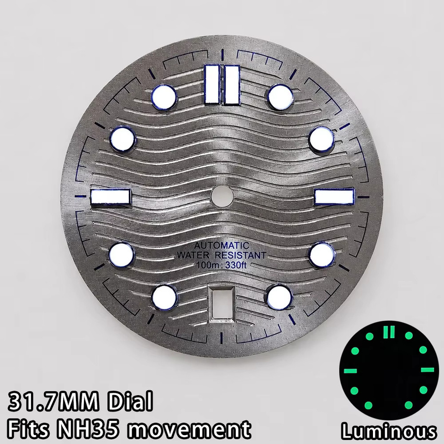 ForgeLink Zifferblatt, 31,7 mm, Schwarz, NH35-Uhrwerk, Unisex - Bild 2