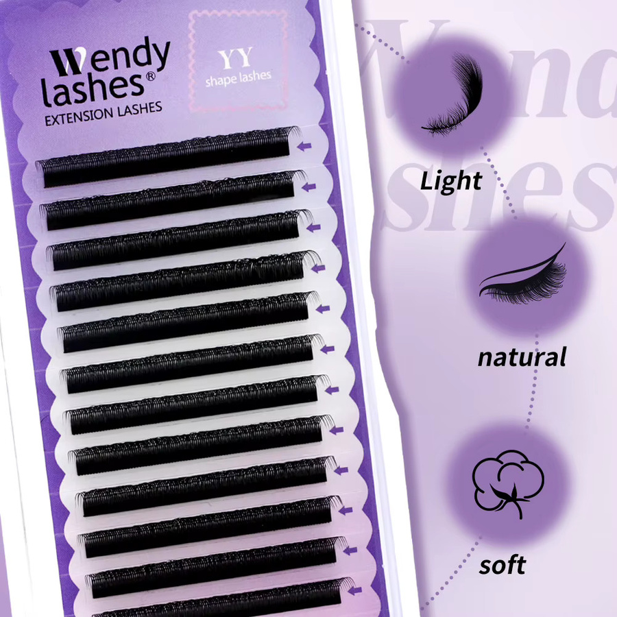 Wendy Lashes W Shaped Bloom Einzelwimpern, Black, Natürlich - Bild 3