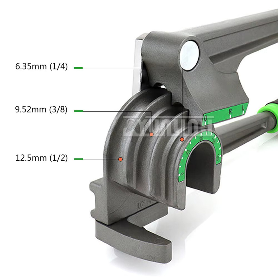 YunlinLi Kupferrohrbieger aus Messing für 6-12mm Rohre, Rohrbiegemaschine in Grau - Bild 2