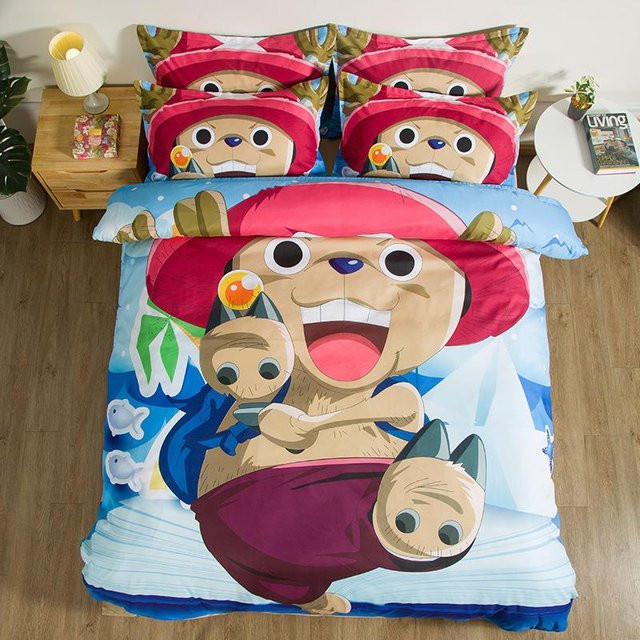 Bettwäsche-Set Binchi Fitness Cartoon Chopper mit Bettbezug und Kissenbezug, Mikrofaser, Mehrfarbig, B/H: 200 x 200 cm - Bild 1
