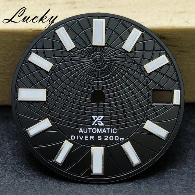 MUZHI Zifferblatt, mechanische Taucheruhr, 28,5 mm, grün leuchtend - Bild 1