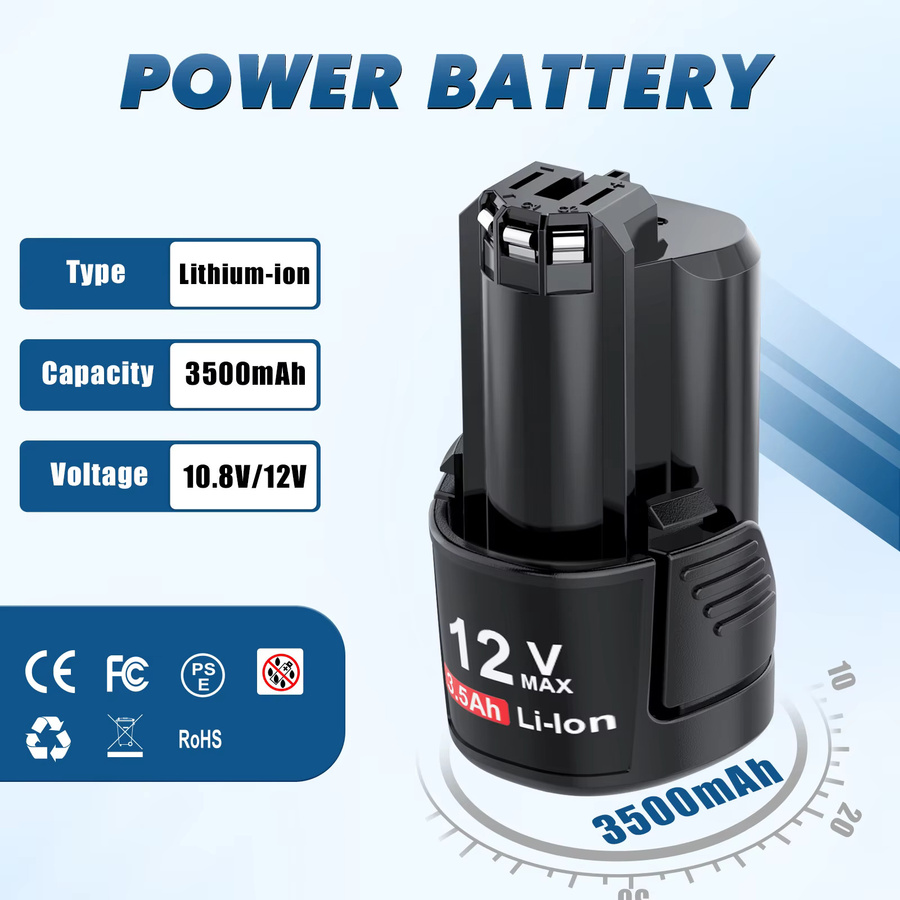 Bosch BAT411 Li-Ionen-Akku 3500mAh in Schwarz für 12V Systeme - Bild 2