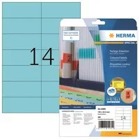 HERMA Universaletikett aus Papier in Weiß und Blau, B: 105 mm, H: 42,3 mm - Bild 1