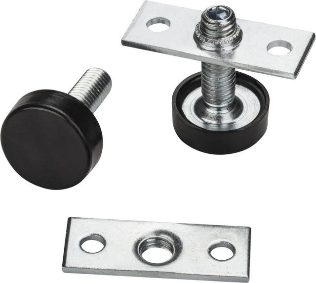 SO-TECH 10er Set Verstellfüße M8 x 20 mit Montageplatte aus Stahl und Kunststoff in Silber und Schwarz - Bild 1