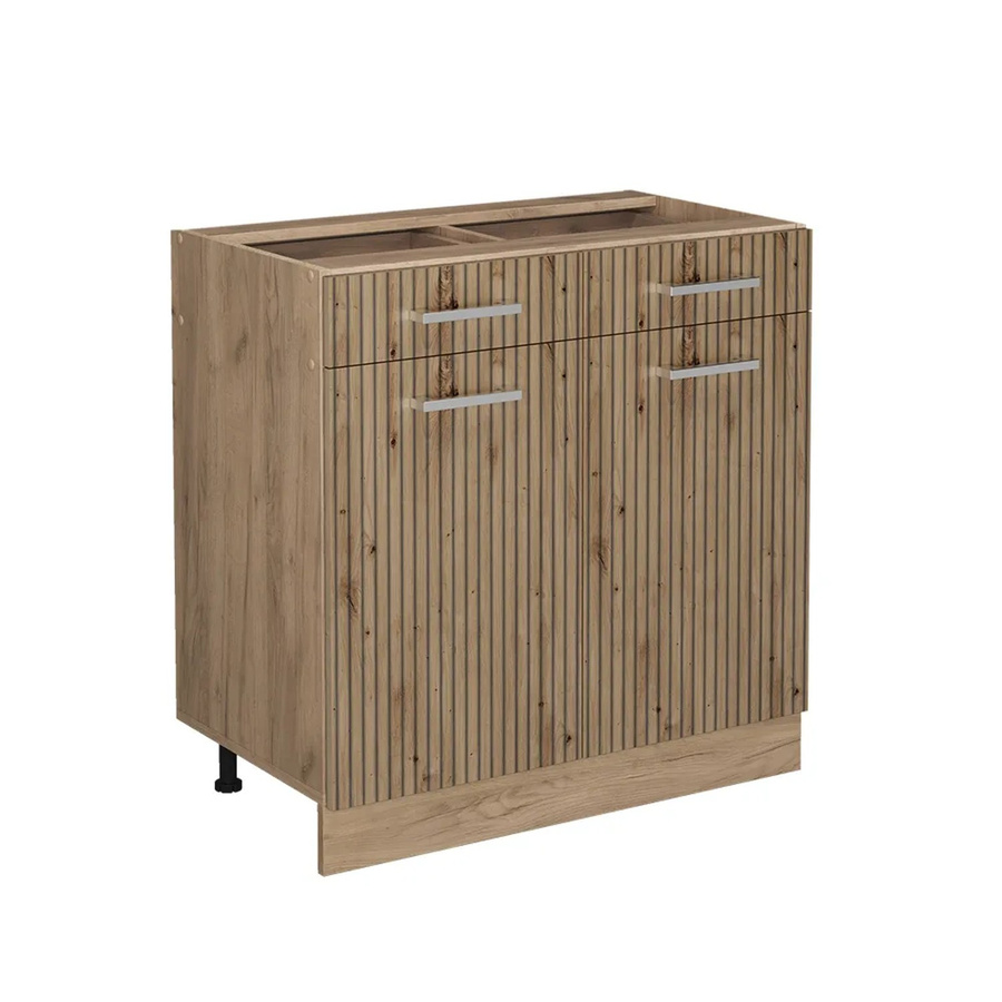 Vicco Küchenunterschrank R-Line Artisan-Eiche/Goldkraft Eiche, Farbe Braun, B/T/H: 80 x 46 x 81,6 cm - Bild 2