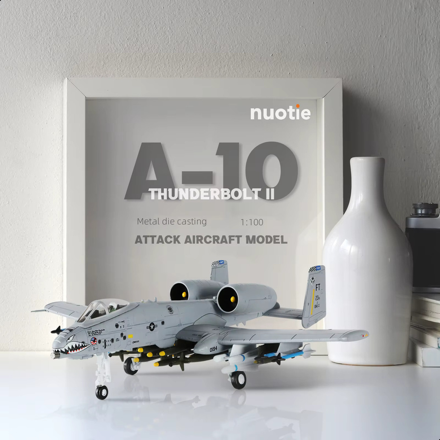 NUOTIE A-10 Thunderbolt II Warthog, Metallmodell, 1:100, Grau - Bild 4