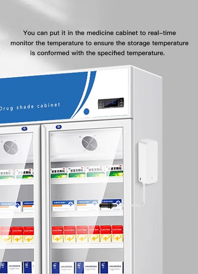 Tuya Zigbee Temperatur-Feuchtigkeitssensor mit externer Sonde in Weiß für Smart Home Fernüberwachung mit SmartLife - Bild 2