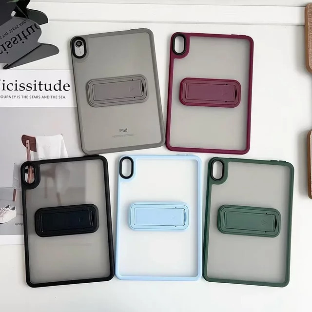 Stoßfeste Tablet-Hülle für Apple iPad Air 7 11 Zoll M3 2025 und iPad 11. Generation 2025 in Schwarz mit Matte Stand Funktion aus PC und TPU - Bild 1