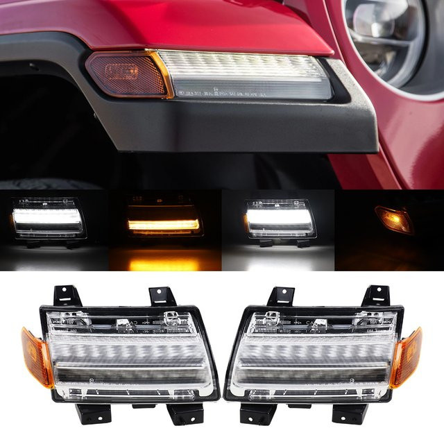 ZHUSILI LED Auto Fender Side Marker Blinker Licht für Jeep Wrangler JL Sahara Rubicon 2018-2024 - Bild 1