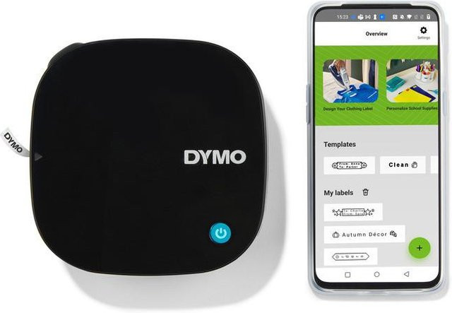 DYMO LetraTag 200B Bluetooth Beschriftungsgerät Schwarz, Thermodirektdruck, bis 12 mm Etikettenbreite, B 120 mm x T 120 mm x H 45 mm - Bild 3