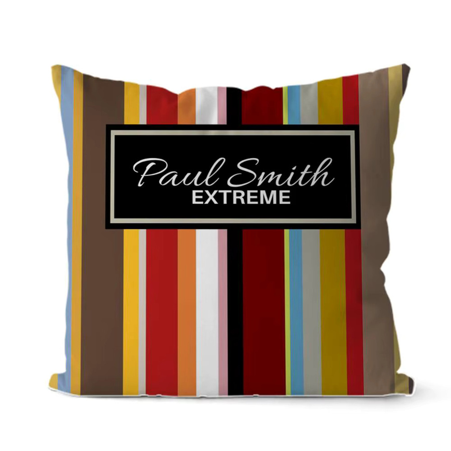 Paul S-Smith Kissenbezug aus weichem Plüsch, quadratisch, gestreift, weiß/mehrfarbig, B/T/H: 30 x 30 x 30 cm - Bild 5