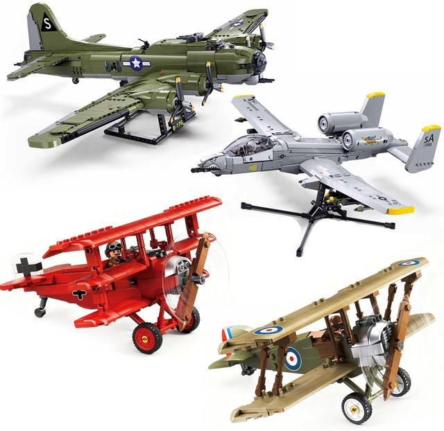Sluban WW2 B-17 Bomber Modell, Bausteine, Flugzeug - Bild 1