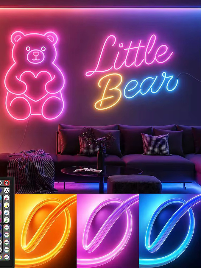 RGB LED Neon Flex Lichterkette mit App- und Fernbedienung, 24V wasserdichte Neon-Lichtschlauch-Lichterkette in Multicolour für Party und Schlafzimmer - Bild 8