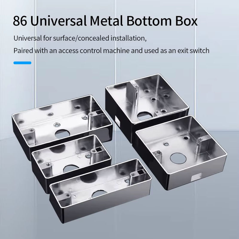 LUCKING DOOR Wasserdichte Außenwand-Montagebox aus Zinkmetall in Schwarz und Silber für Schalter und Steckdose zur Oberflächenmontage - Bild 2