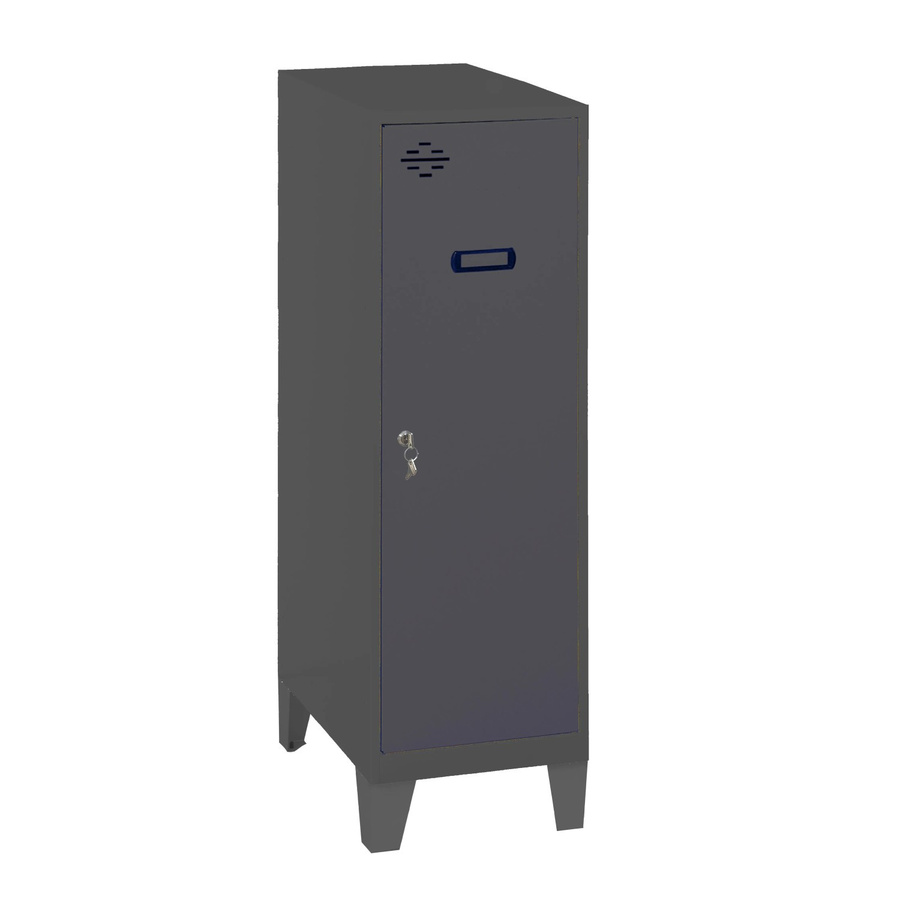 PROREGAL Schließfachschrank AMEGO Spind mit Standfüßen und Fachboden, Farbe: Anthrazit, H x B x T: 101,5 x 30 x 50 cm - Bild 2