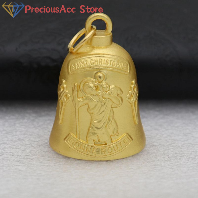 Velishy Schlüsselanhänger Retro kleine Glocke, Gold, Vintage - Bild 1