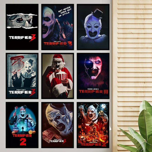 Halloween Terrifier Horrorfilm Anime Poster als selbstklebendes Kunstwerk in Mehrfarbig für deine Raumdekoration - Bild 1