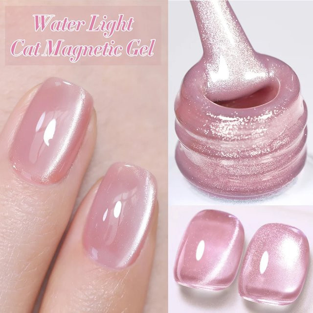 MISS SHAKA Cat Eye Gel Nagellack, Rosa, Schimmernd, 10 ml - Bild 1