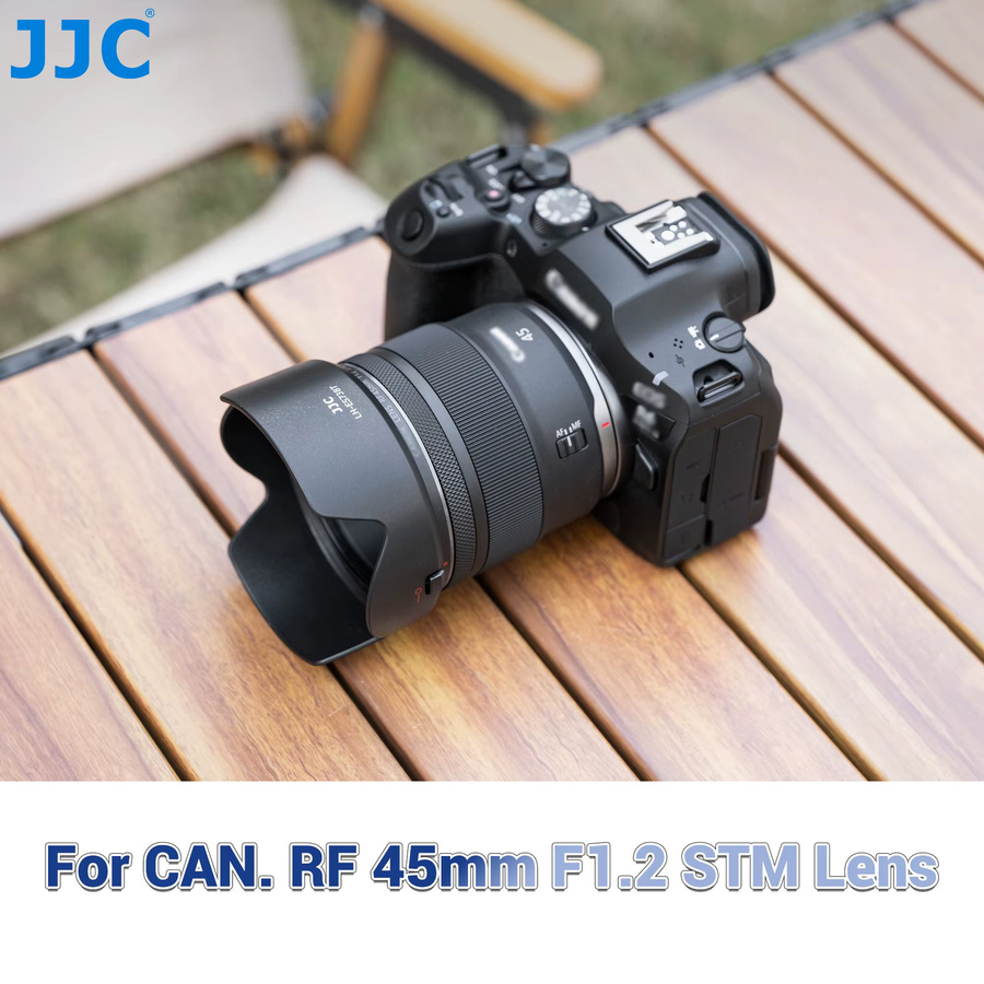JJC ES-73B Reversierbare Gegenlichtblende in Schwarz für Canon RF 45mm F1.2 STM Objektive - Bild 3