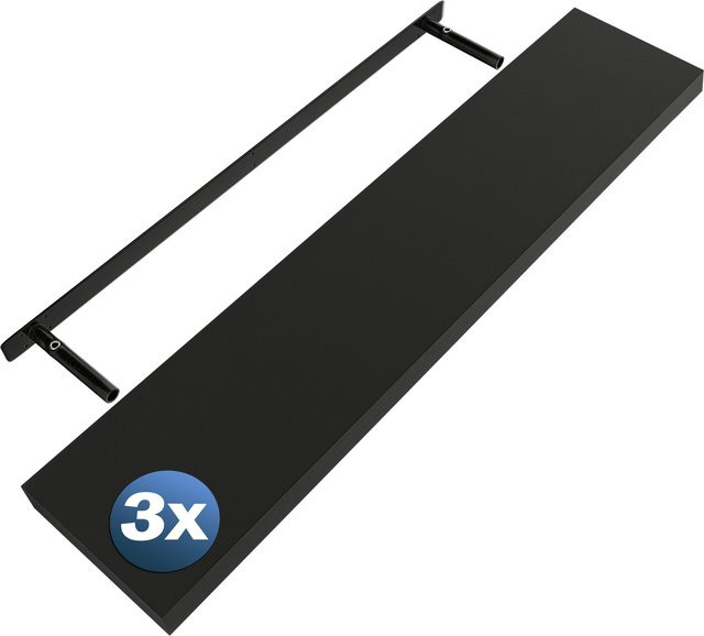 CASARIA Wandregal 3er-Set Schweberegal Schwarz Breite: 110 cm - Bild 1
