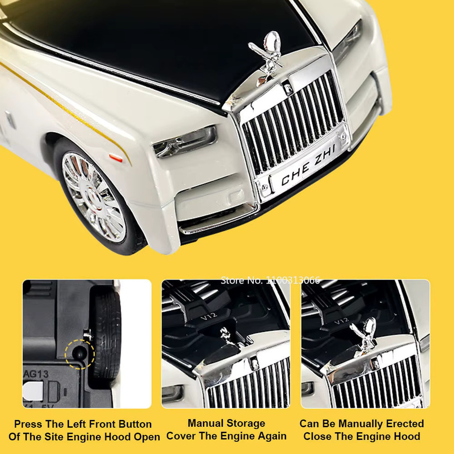 MAKEDA Rolls-Royce Phantom, Automodell, 1:32, Metall, Rückzugsfunktion - Bild 5