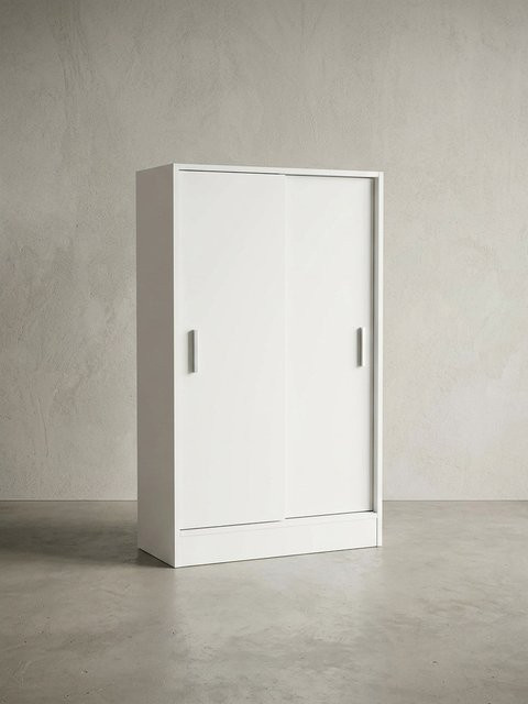 Aktenschrank KADIMA DESIGN in Weiß mit Schiebetüren aus Holz für Büro und Flur, B/H/T: 60 x 107,5 x 28,5 cm - Bild 1