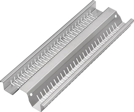 Jamestown Flavor Rails Geschmacksschiene für Gas- und Holzkohlegrills aus Edelstahl, Silber, B/T: 40,8 x 17,8 cm
