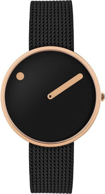Picto Armbanduhr, Quarz, Edelstahl, Schwarz, 34 mm, Unisex - Bild 1