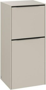 Villeroy & Boch Subway 3.0 Seitenschrank für das Badezimmer mit Glastüren in Blau, Grau oder Beige, matt, B: 40 cm, H: 86 cm, T: 36,2 cm - Bild 1