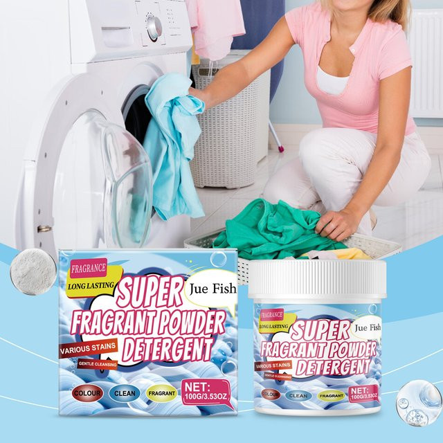 Jue-Fish Wäschepulver Multicolor mit frischem Duft zur tiefen Fleckentfernung - Bild 1